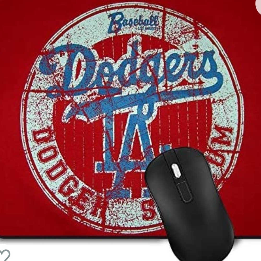 MLB LA Dodger Blue and Red Vintage Looking Mousepad